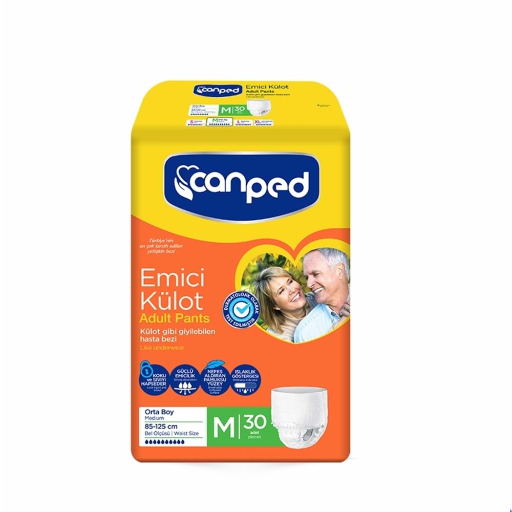 Canped Emici Külot 30 lu Medium (orta) Hasta Alt Bezi