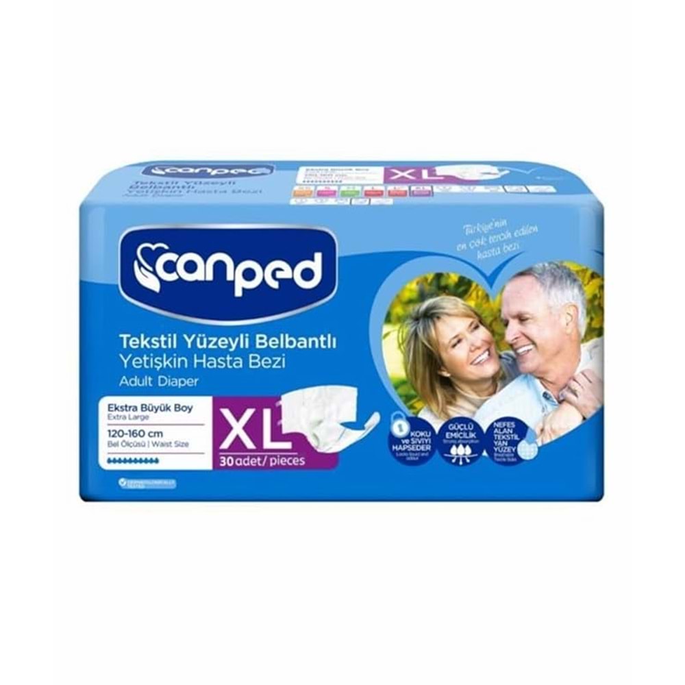 Canped Belbantlı 30lu Tekstil Extra Large(XL) Hasta Alt Bezi