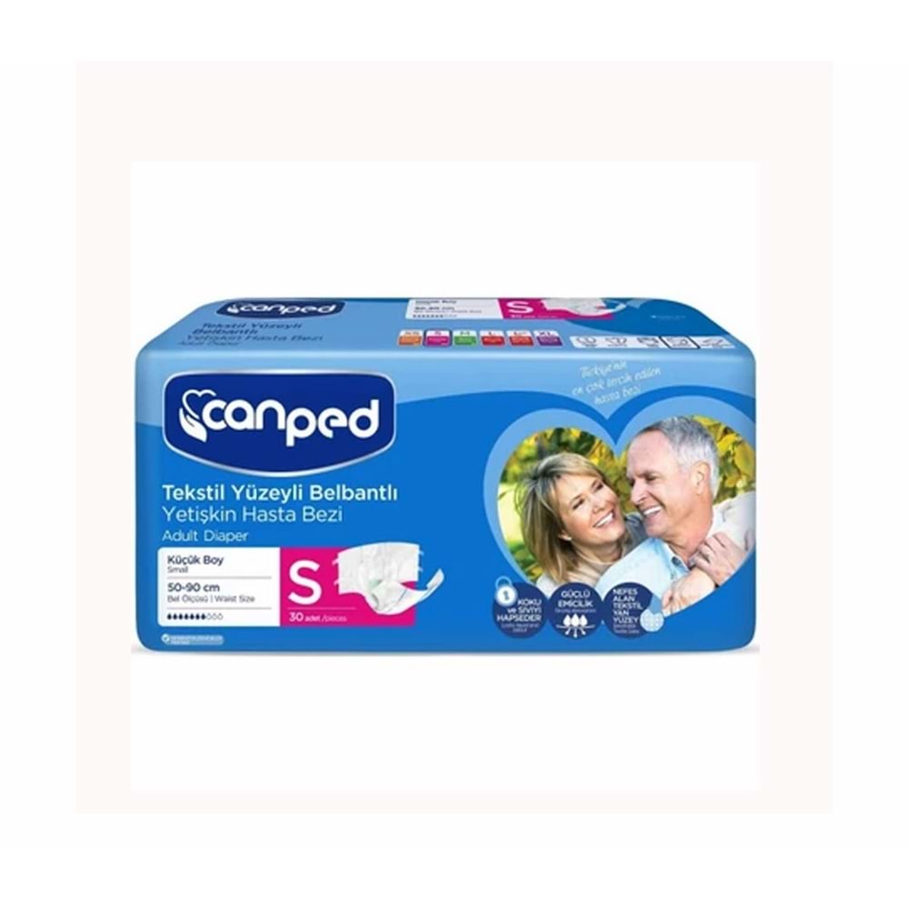 Canpet Belbantlı 30lu Tekstil Small Hasta Alt Bezi