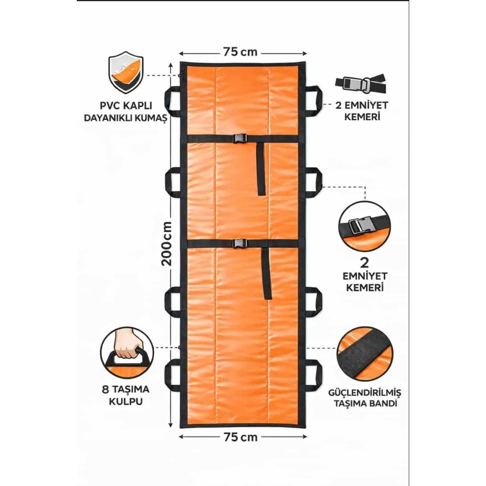 Branda SedyeHasta Taşıma Sedyesi Tutataklı