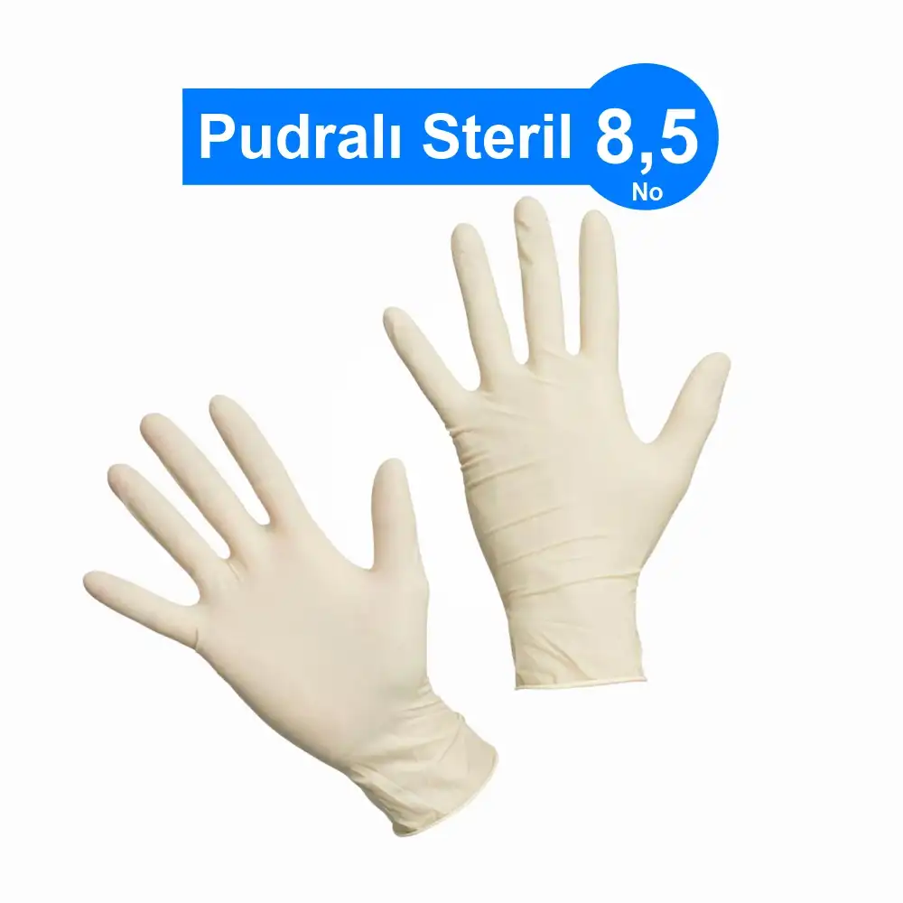 Healthıum Steril Pudralı Eldiven 8,5 50lik kutu