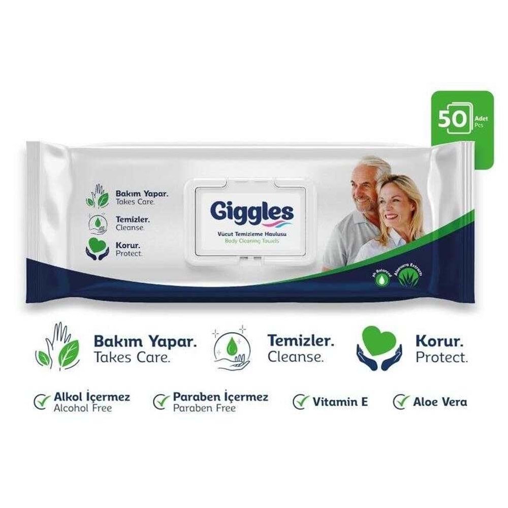 Perine ve Vücut Temizleme Havlusu 50 li