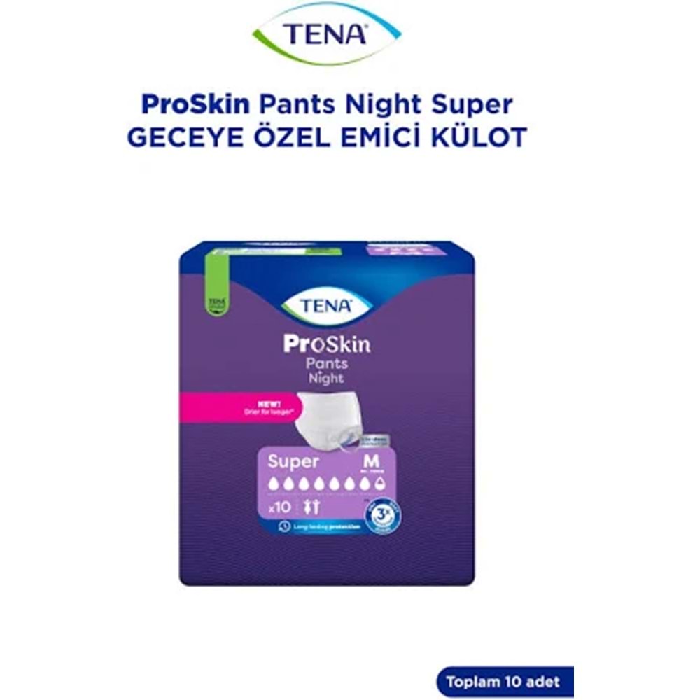 Tena Porksin Night Gece Külotlu Bezi 10lu Medium