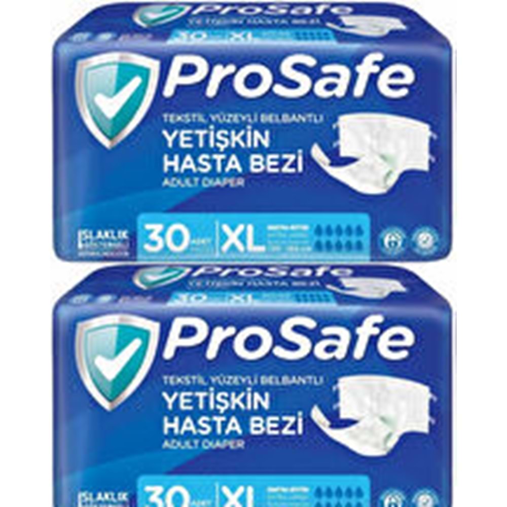 Prosafe Bel Bantlı XL Tekstil Hasta Alt Bezi 30*2 60 adet
