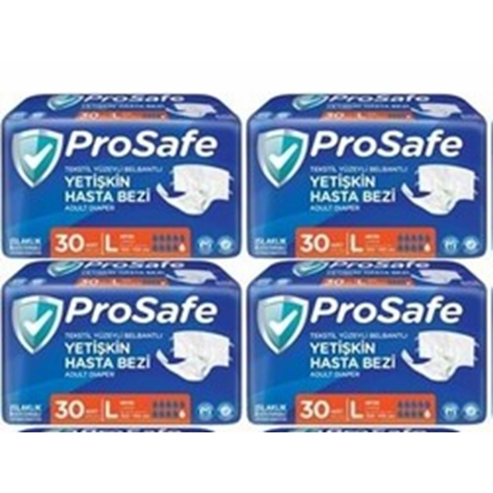 Prosafe Bel Bantlı Large Tekstil Hasta Alt Bez 30*4 120 adet