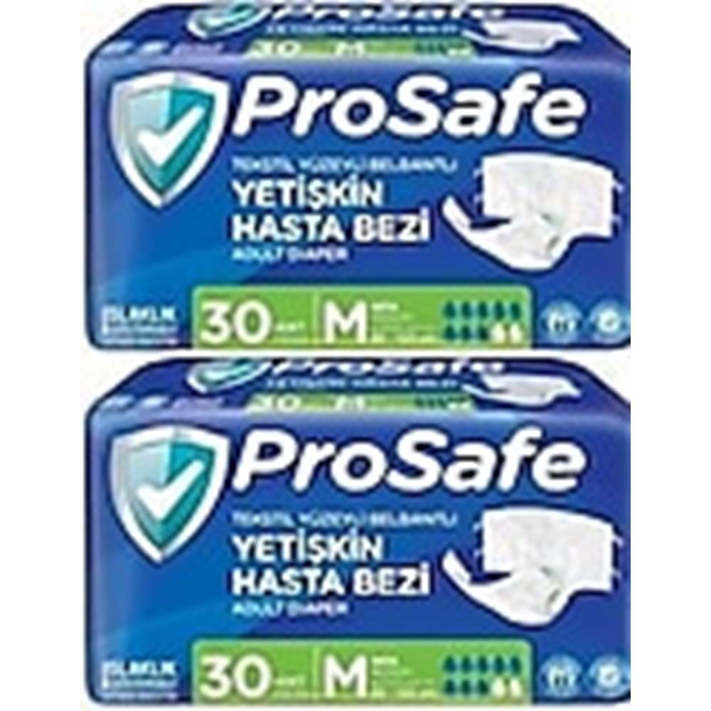 Prosafe Bel Bantlı Medium Tekstil Hasta Alt Bez 30*2 60 adet