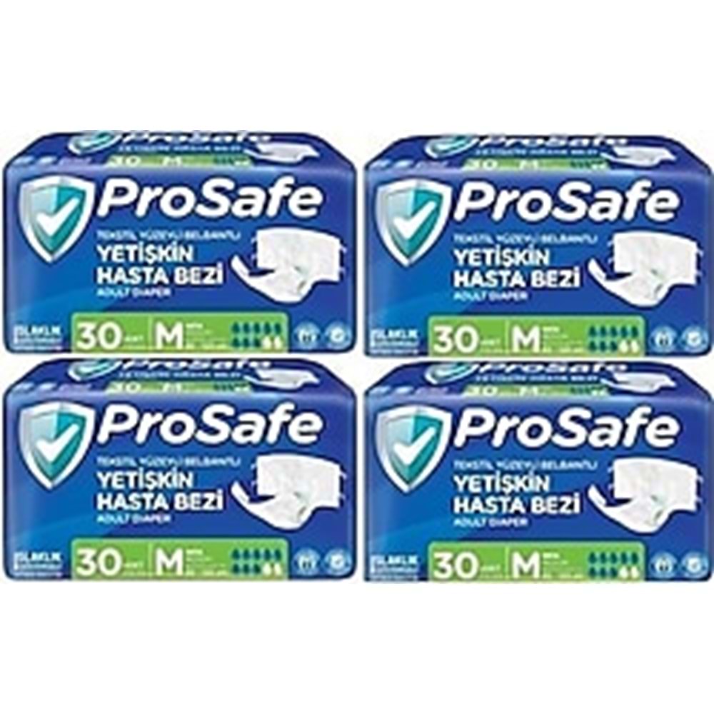 Prosafe Bel Bantlı Medium Tekstil Hasta Alt Bez 30*4 120 adet