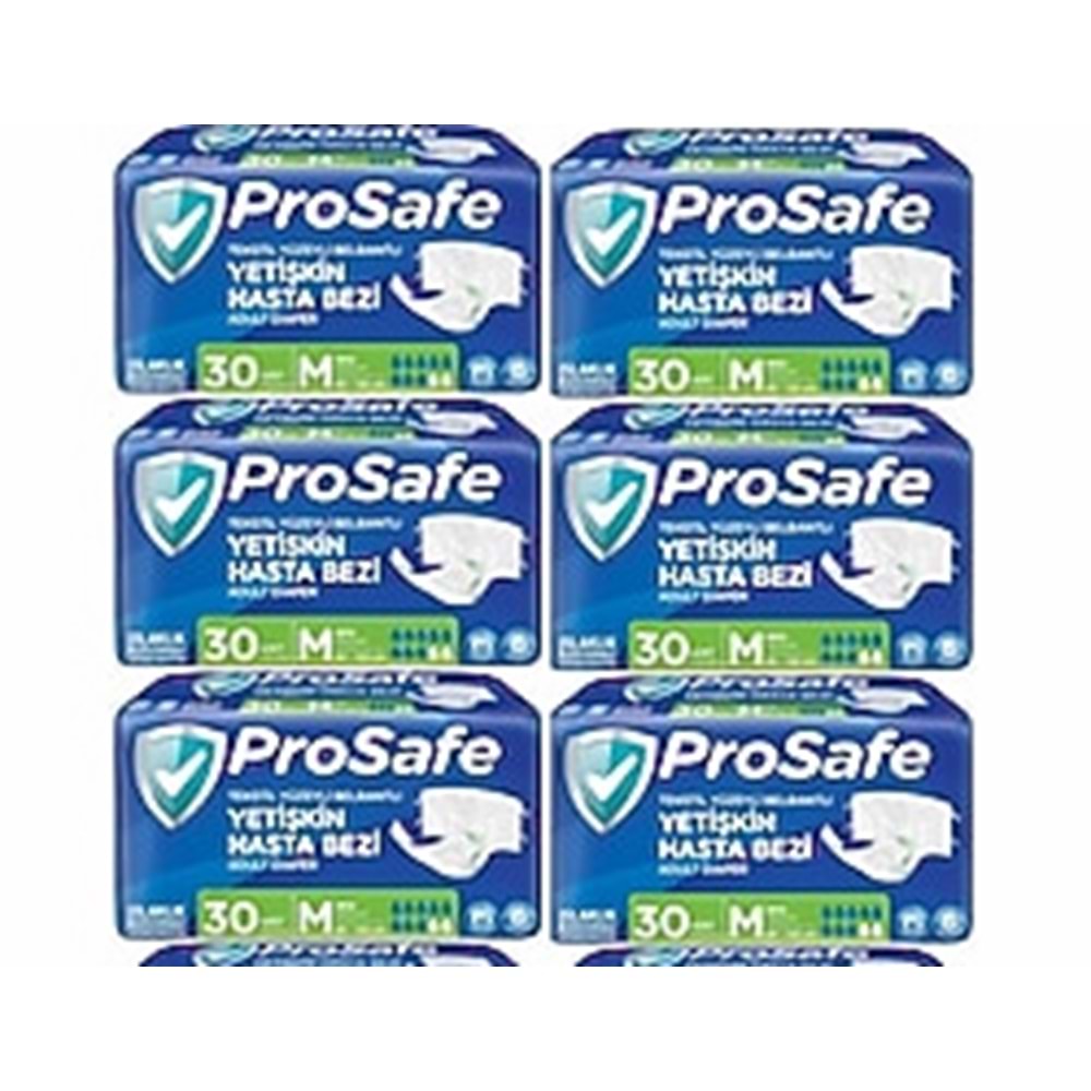 Prosafe Bel Bantlı Medium Tekstil Hasta Alt Bez 30*6 180 adet