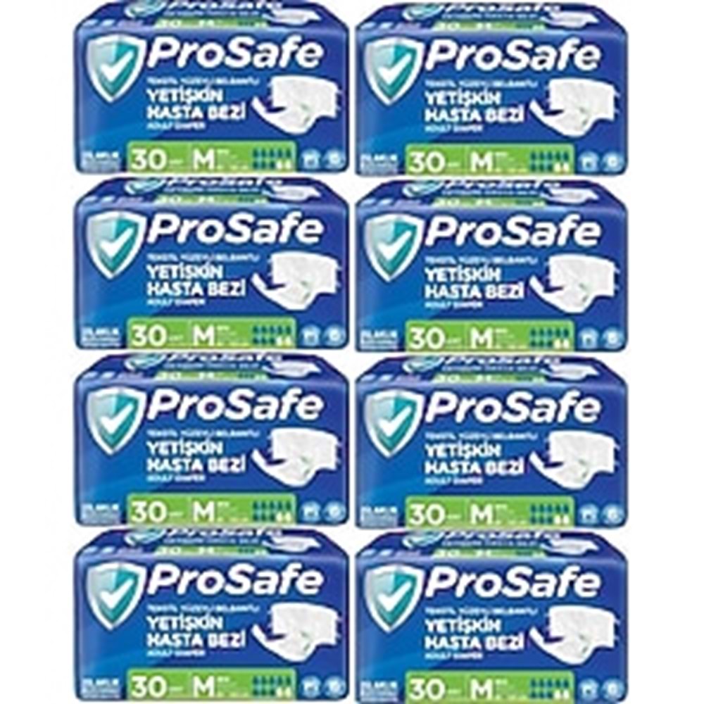 Prosafe Bel Bantlı Medium Tekstil Hasta Alt Bez 30*8 240 adet