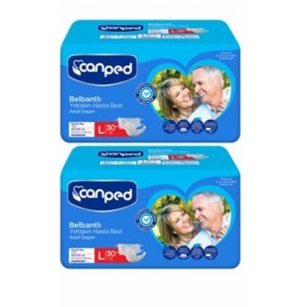 Canped Bel Bantlı Large Tekstil Hasta Alt Bez 30*2 60 adet