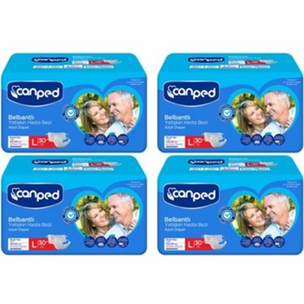 Canped Bel Bantlı Large Tekstil Hasta Alt Bez 30*4 120 adet