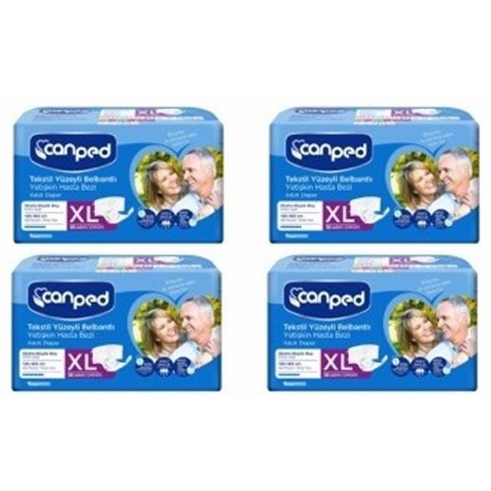 Canped Bel Bantlı XLarge Tekstil Hasta Alt Bez 30*4 120 adet