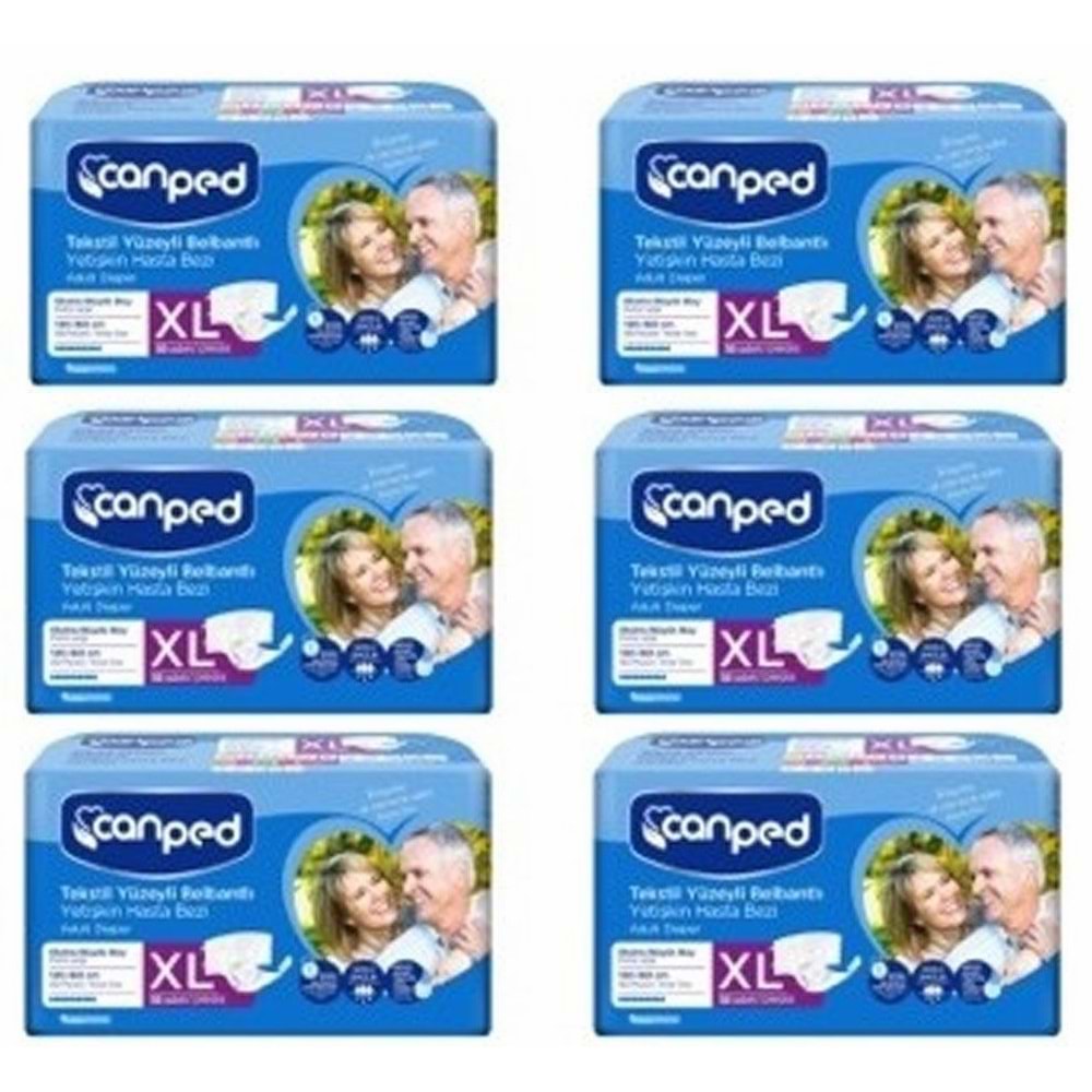 Canped Bel Bantlı XLarge Tekstil Hasta Alt Bez 30*6 180 adet