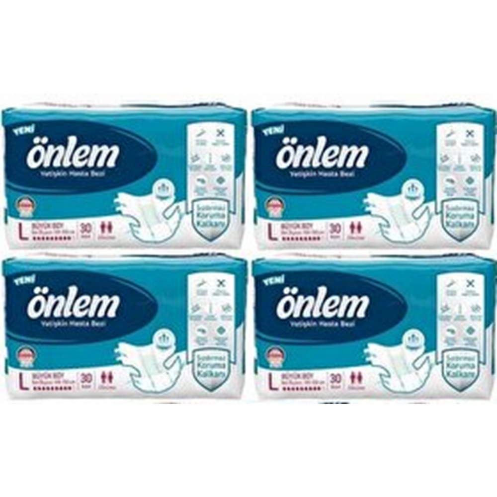 Önlem Bel Bantlı Large Tekstil Hasta Alt Bez 30*4 120 adet