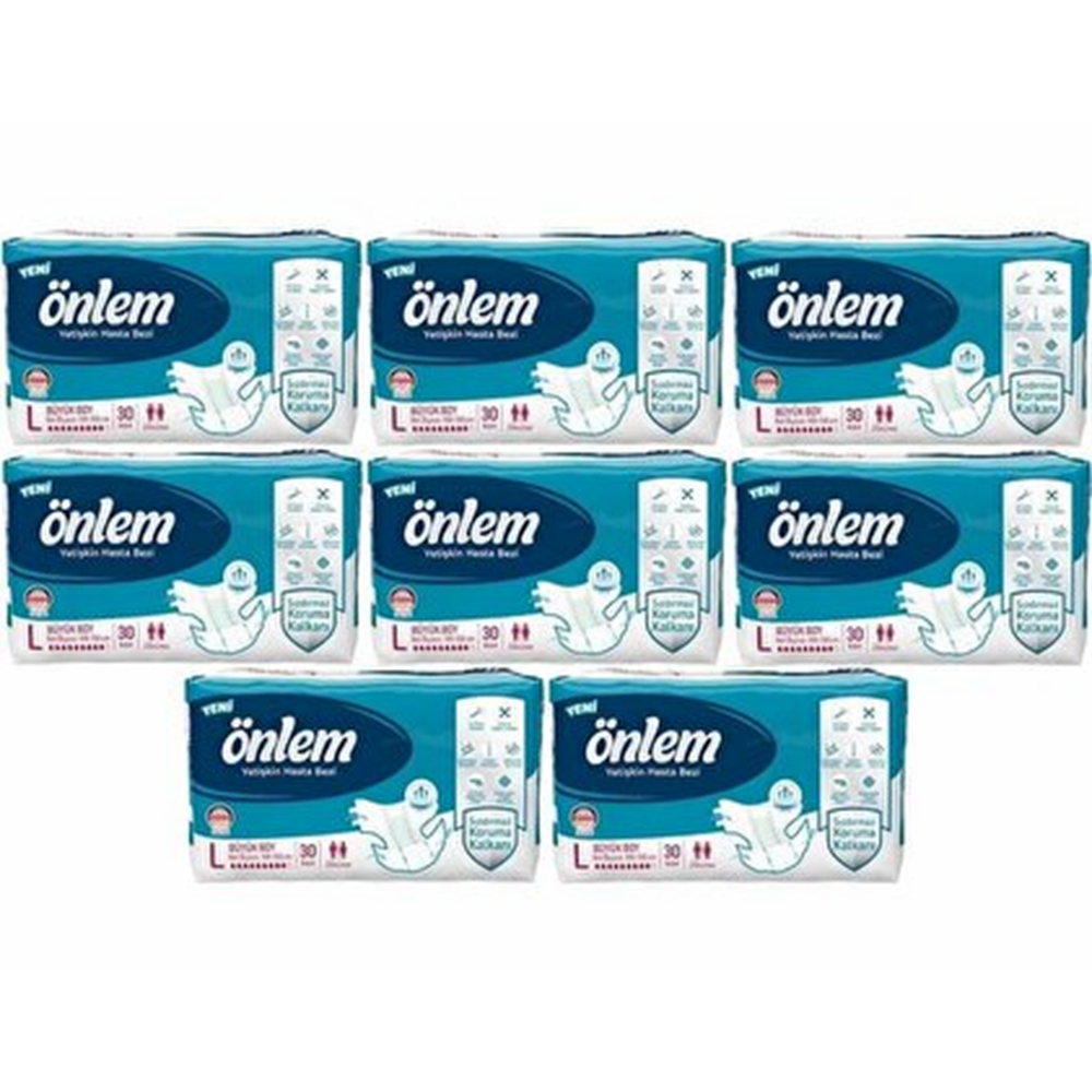 Önlem Bel Bantlı Large Tekstil Hasta Alt Bez 30*8 240 adet