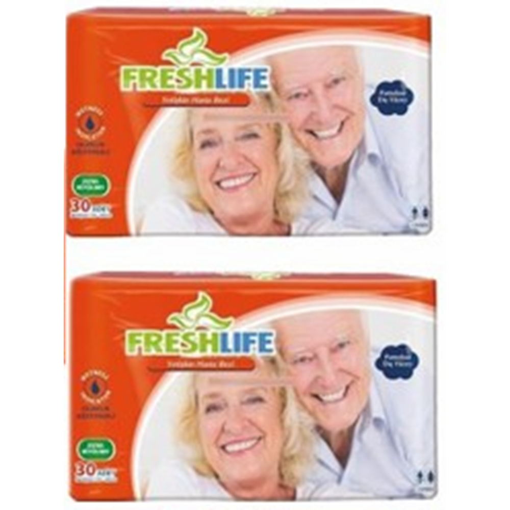 Freshlife Bel Bantlı XLarge Tekstil Hasta Alt Bezi 30*2 60 adet