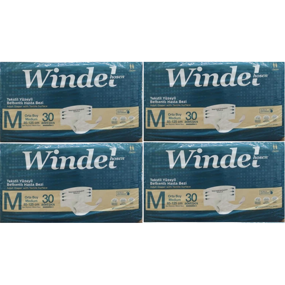 Windel Belbantlı Medium Hasta Alt Bezi 30*4 120 Adet