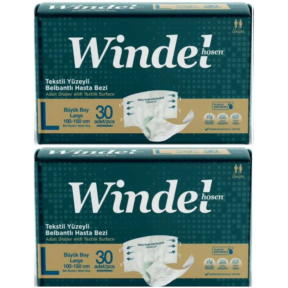 Windel Belbantlı Large Hasta Alt Bezi 30*2 60 Adet