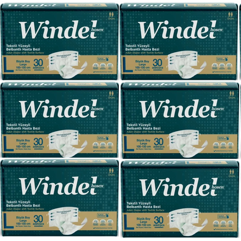 Windel Belbantlı Large Hasta Alt Bezi 30*6 180 Adet