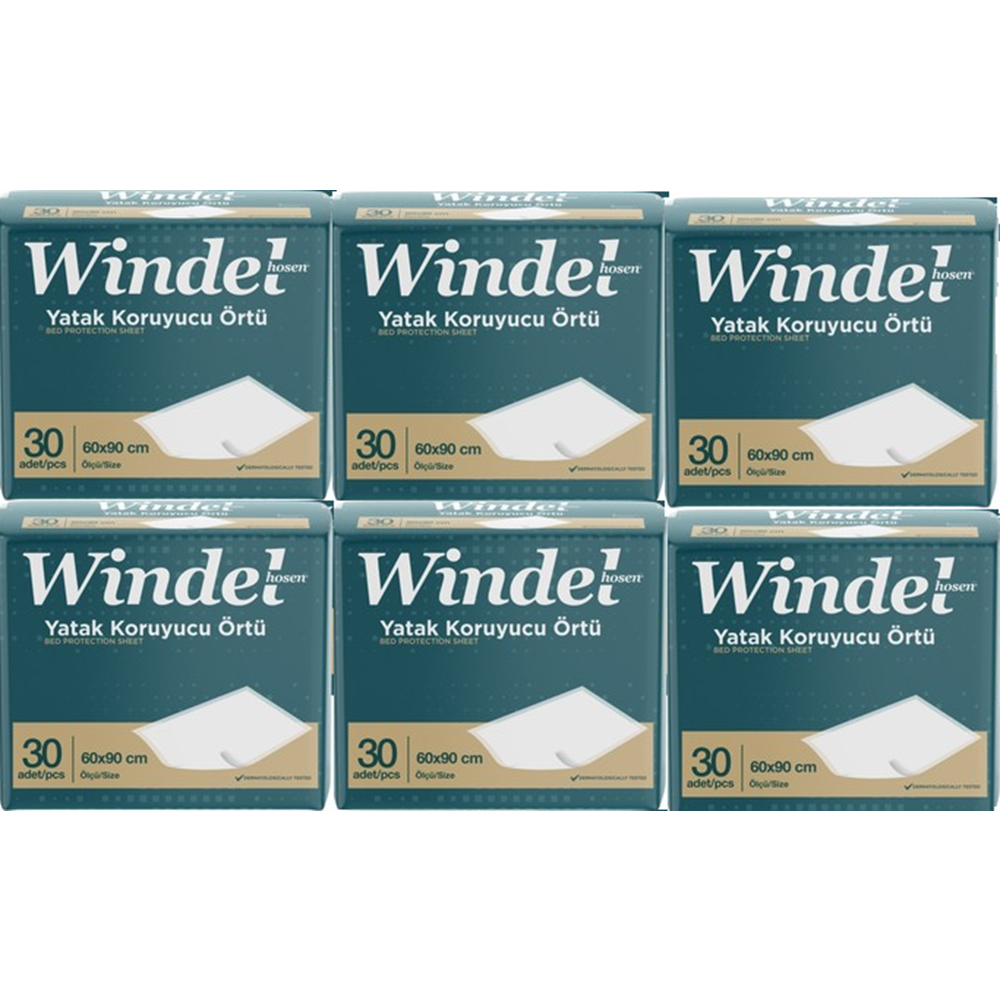 Windel 60*90 Yatak Koruyucu 30*6 180 Adet