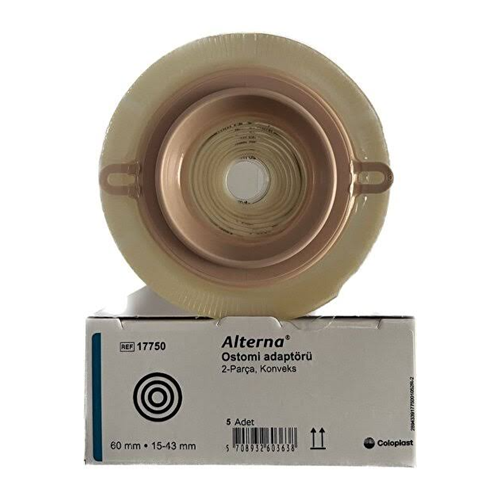 Alterna Ostomi Taban Plakası 2 prçKonveks 60 mm 35 mm Çukur 17750 5 li kutu