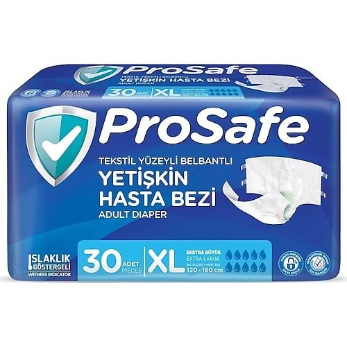 Prosafe Bel Bantlı XL 30 lu Tekstil Hasta Alt Bezi