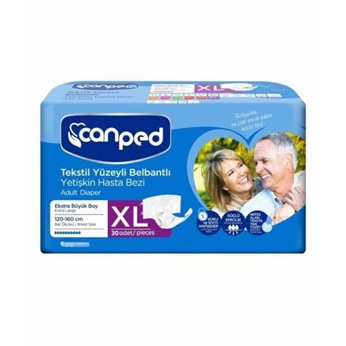 Canped Belbantlı 30lu Tekstil Extra Large(XL) Hasta Alt Bezi
