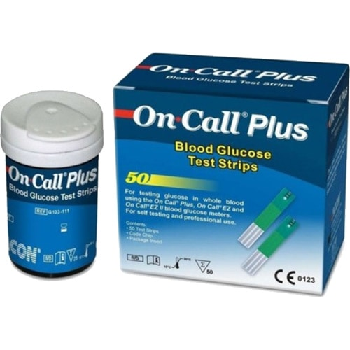 On Call® Plus Kan Şekeri Ölçüm Çubukları (25'lik 2 Kutu=50 adet)