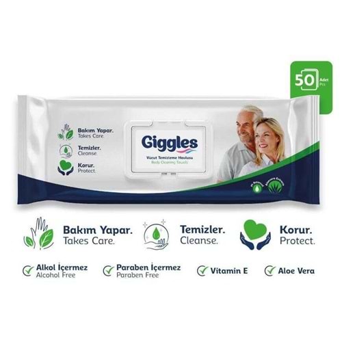 Perine ve Vücut Temizleme Havlusu 50 li