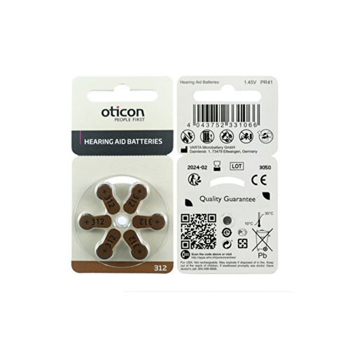 Otican 316 İşitme Cihaz Pili 6 Lı Pk