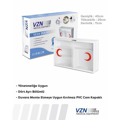 Ecza Dolabı Kırılmaz PVC Cam Kapak