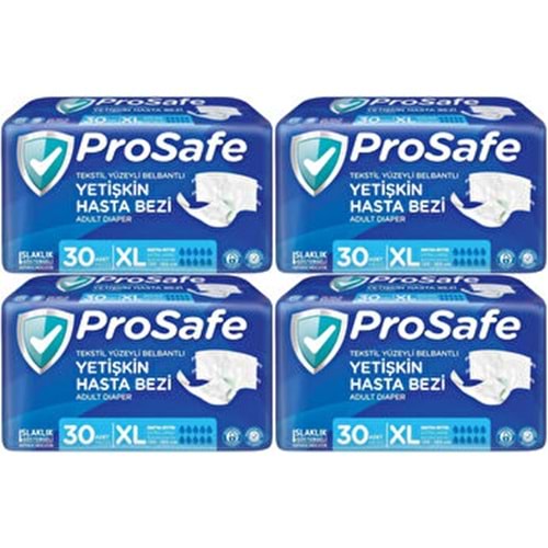 Prosafe Bel Bantlı XL Tekstil Hasta Alt Bezi 30*4 120 adet