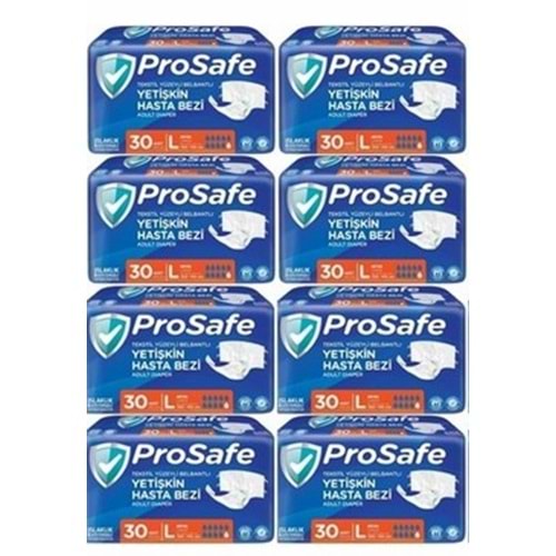 Prosafe Bel Bantlı Large Tekstil Hasta Alt Bez 30*8 240 adet