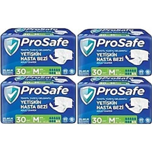 Prosafe Bel Bantlı Medium Tekstil Hasta Alt Bez 30*4 120 adet
