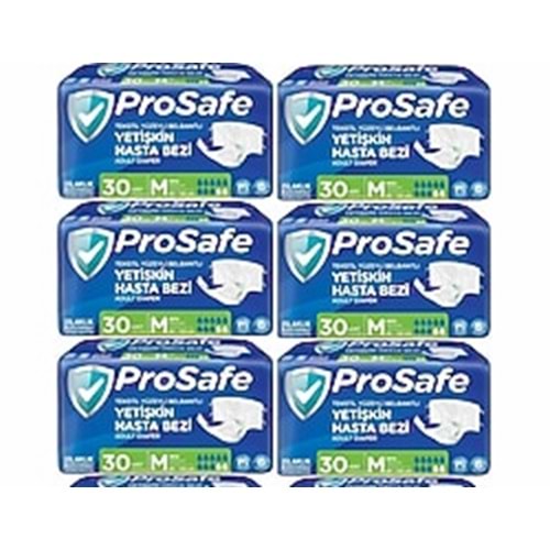 Prosafe Bel Bantlı Medium Tekstil Hasta Alt Bez 30*6 180 adet