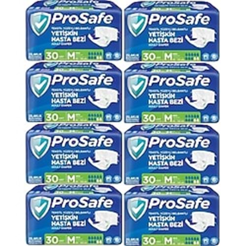 Prosafe Bel Bantlı Medium Tekstil Hasta Alt Bez 30*8 240 adet