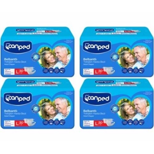 Canped Bel Bantlı Large Tekstil Hasta Alt Bez 30*4 120 adet