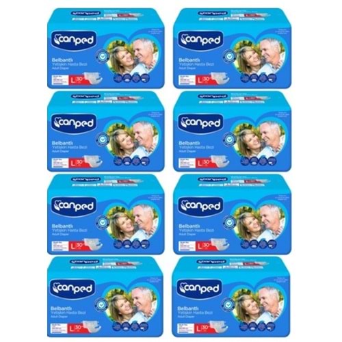 Canped Bel Bantlı Large Tekstil Hasta Alt Bez 30*8 240 adet