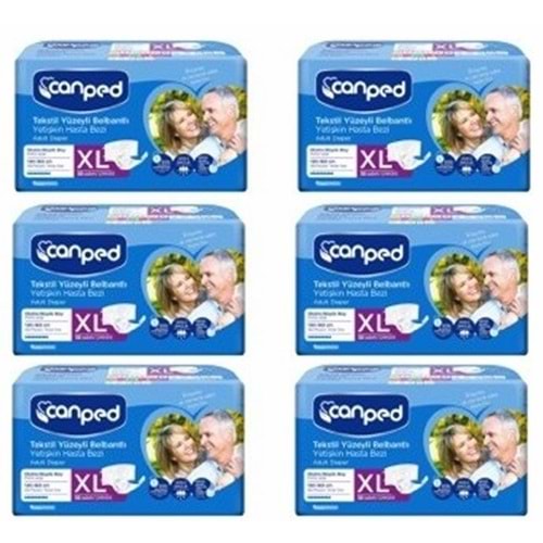 Canped Bel Bantlı XLarge Tekstil Hasta Alt Bez 30*6 180 adet