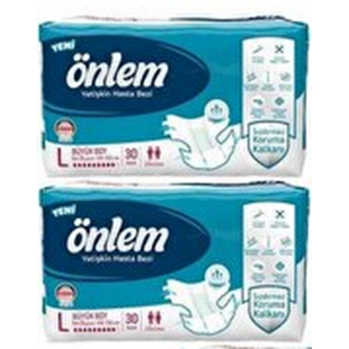 Önlem Bel Bantlı Large Tekstil Hasta Alt Bez 30*2 60 adet