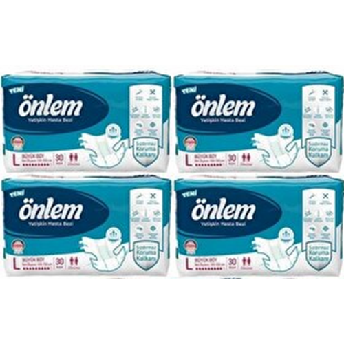Önlem Bel Bantlı Large Tekstil Hasta Alt Bez 30*4 120 adet