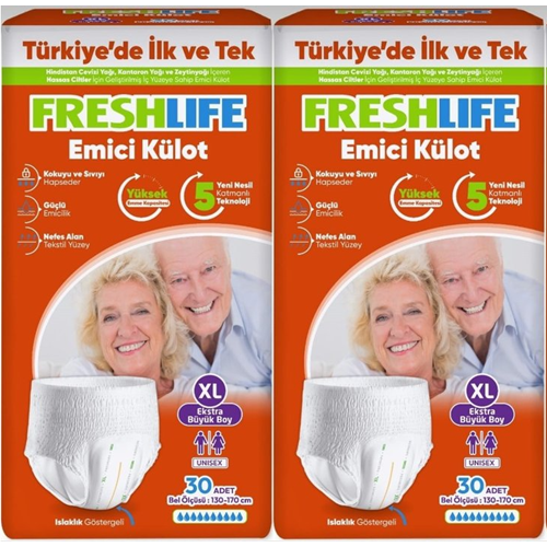 Freshlife Külotlu XLarge Tekstil Hasta Alt Bezi 30*2 60 adet