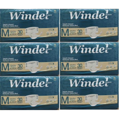 Windel Belbantlı Medium Hasta Alt Bezi 30*6 180 Adet