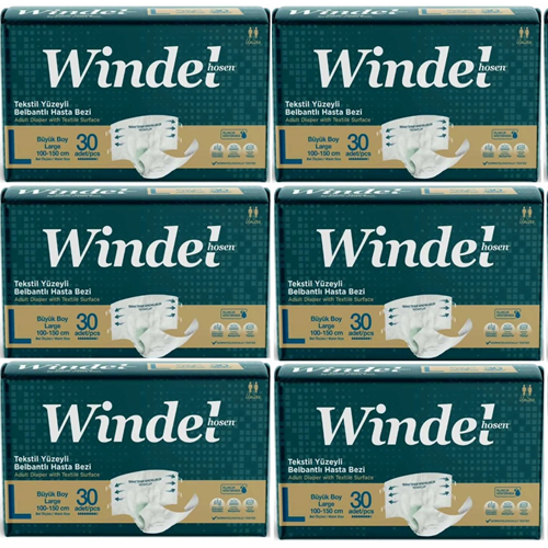 Windel Belbantlı Large Hasta Alt Bezi 30*6 180 Adet