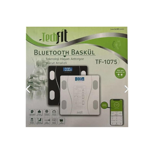Techfit Dijital Baskül TF-1075 (Bluetooth Özellikli) Hassas Ölçüm (2.5-180kg)