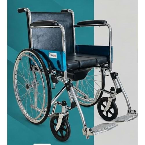 ABC YAN KATLANIR AYAK ÇIKAR LAZIMLIKLI TEKERLEKLİ SANDALYE TM.AL.08 04 L