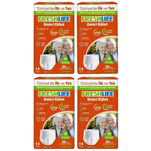 Freshlife Külotlu Medium Tekstil Hasta Alt Bezi 30*4 120 adet