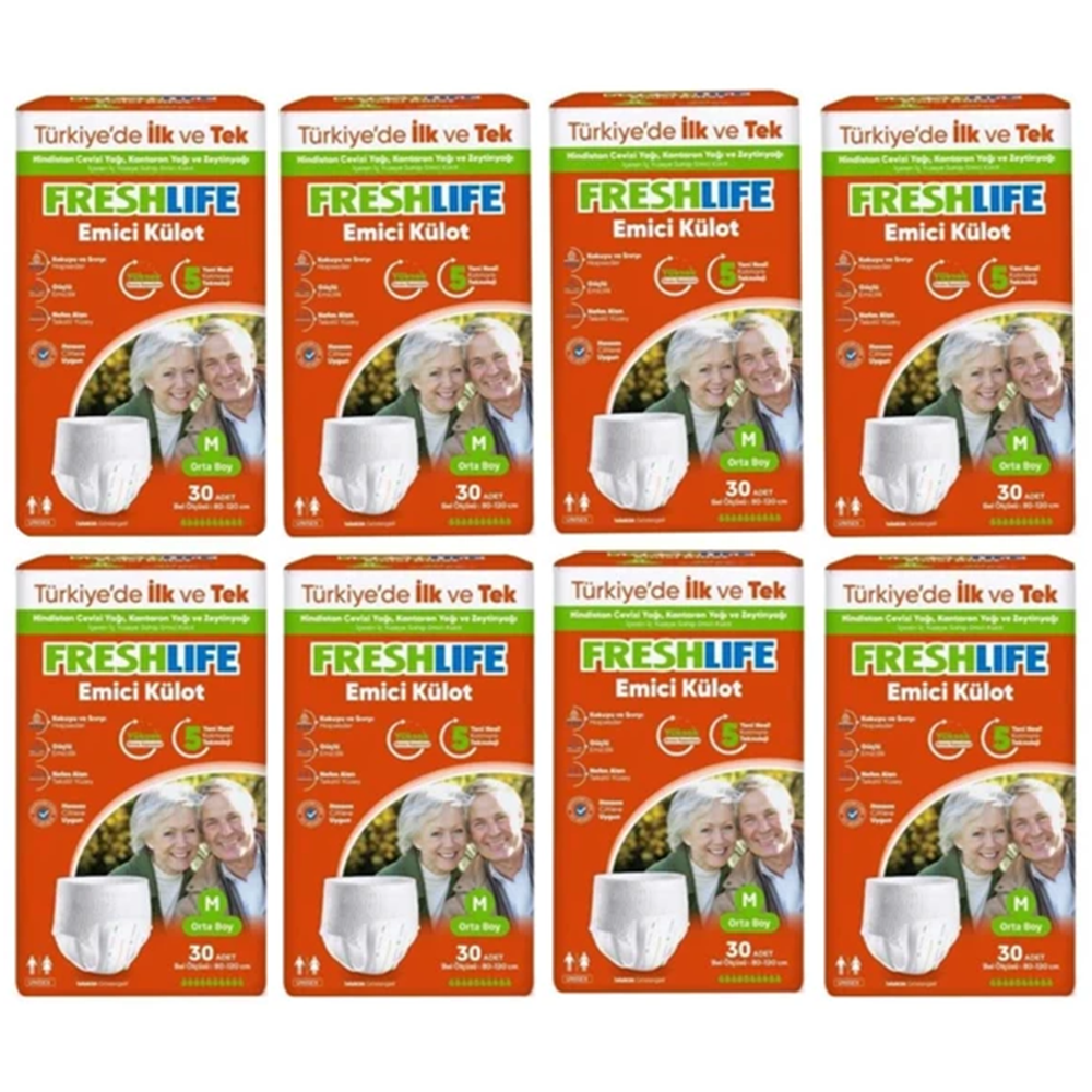 Freshlife Külotlu Medium Tekstil Hasta Alt Bezi 30*8 240 adet