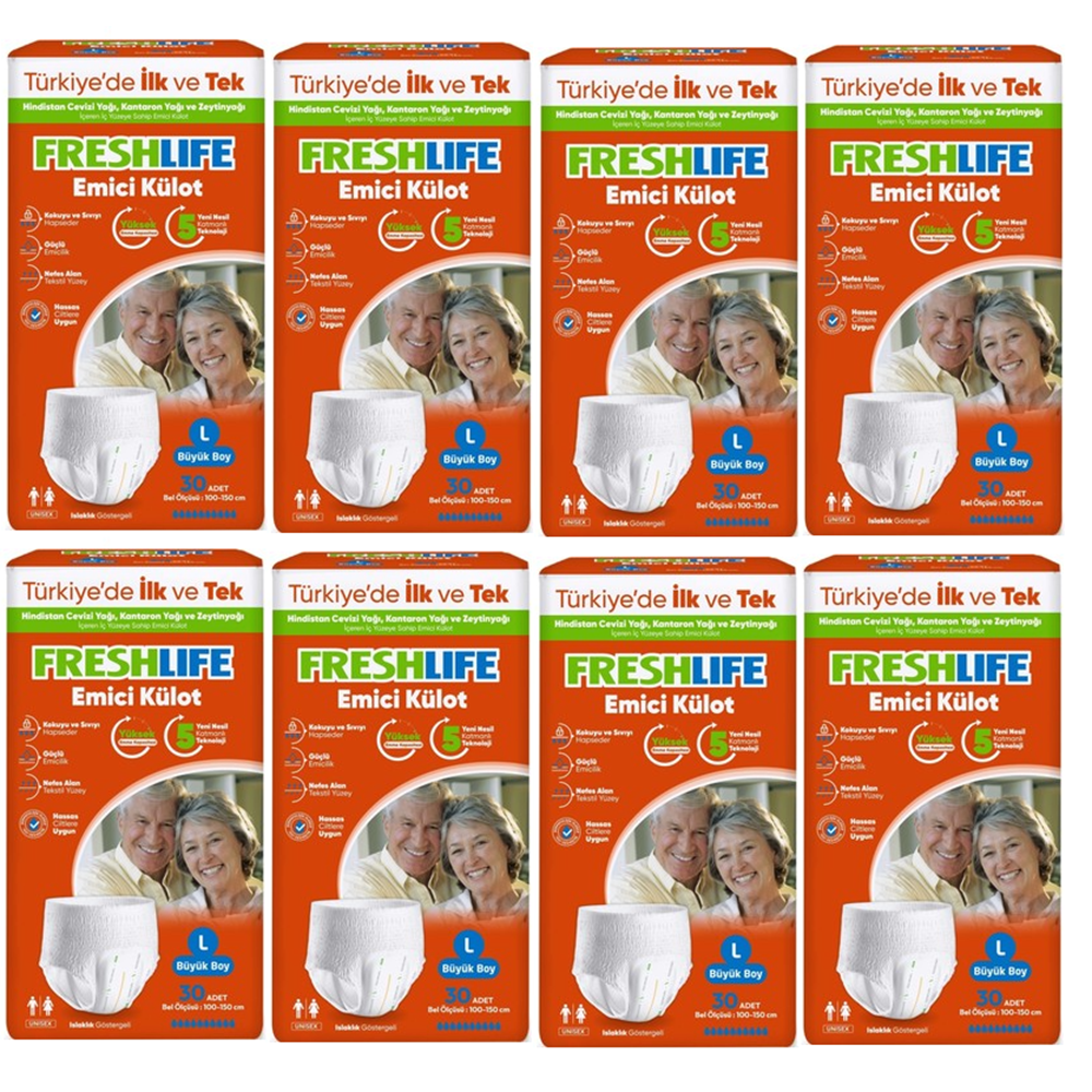 Freshlife Külotlu Large Tekstil Hasta Alt Bezi 30*8 240 adet