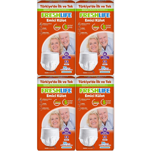 Freshlife Külotlu XLarge Tekstil Hasta Alt Bezi 30*4 120 adet